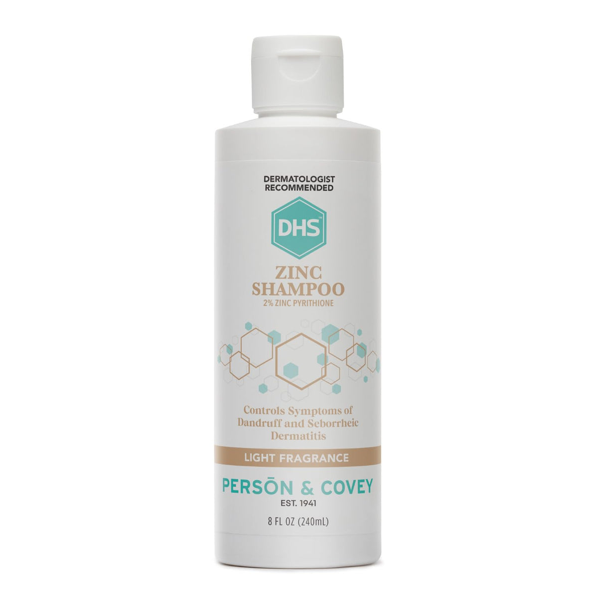 DHS Zinc Shampoo bottle front view for dandruff care.