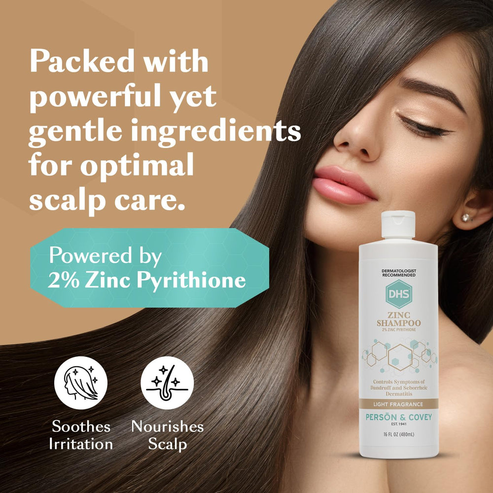 DHS Zinc Shampoo foamy lather demonstrated during wash