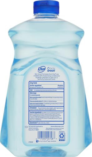Dial antibacterial hand soap spring water label detail shows moisturizing ingredients.