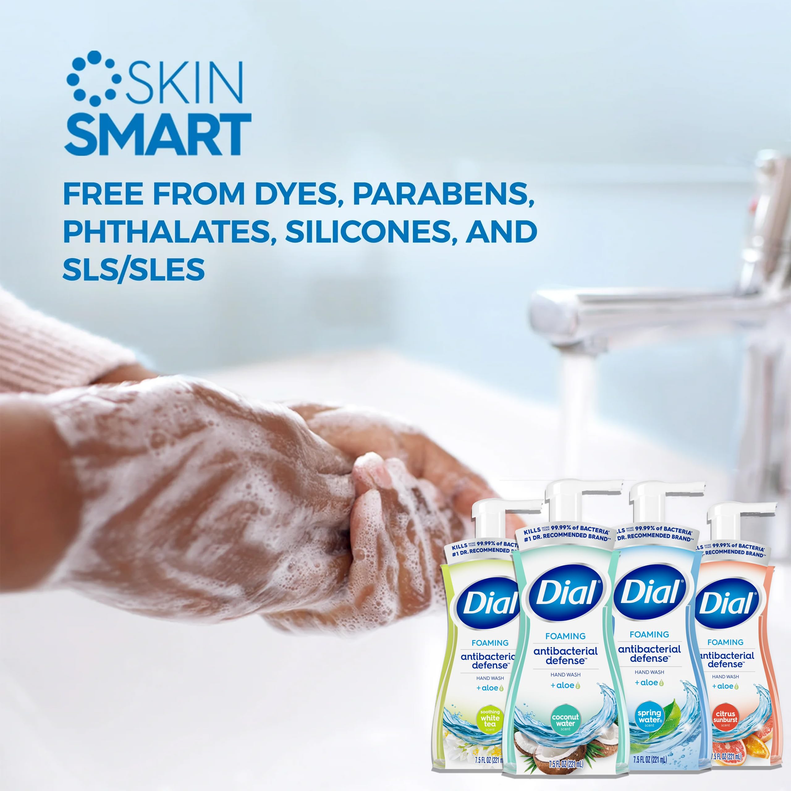 Dial Complete foaming hand wash fragrance assortment label on pack