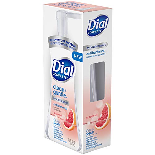 Dial Complete foaming hand wash with grapefruit fragrance for daily use.