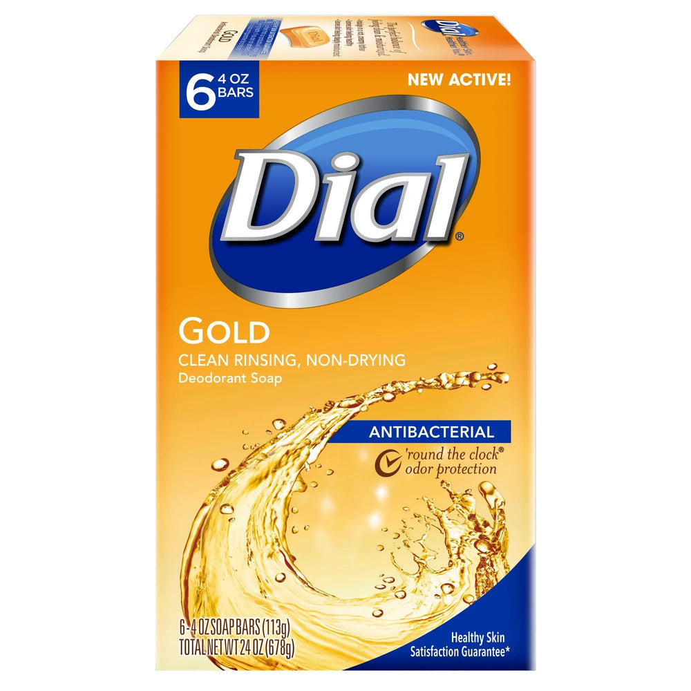Dial Gold antibacterial soap six-pack bars for everyday washing