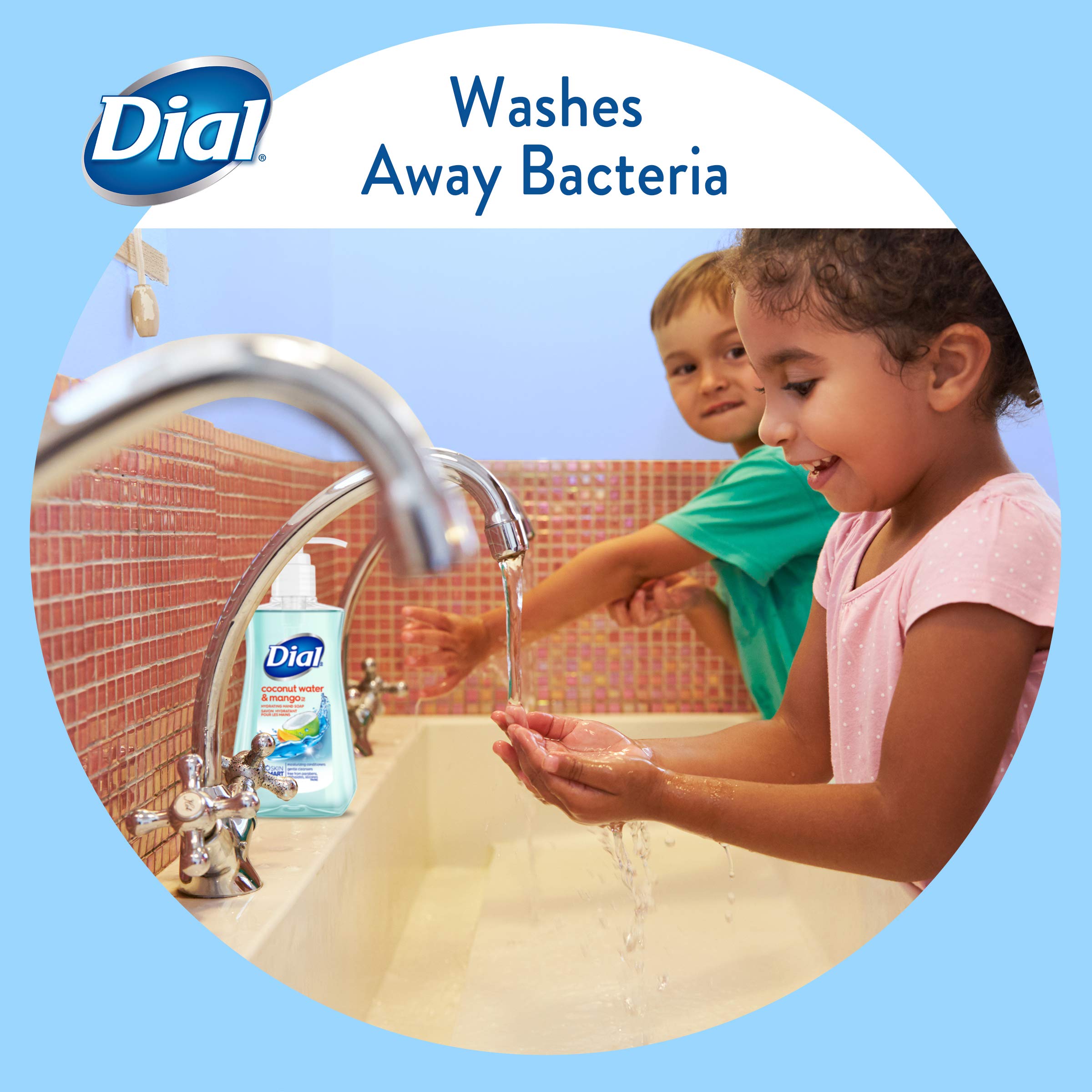 Dial family-friendly formula suitable for shared bathrooms and kids' hands