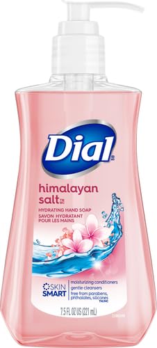 Close-up of the Dial Himalayan Salt pump, easy dispensing for quick cleansing.