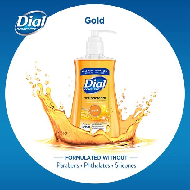 Dial Liquid Antimicrobial Soap hands mid-lather during cleansing.