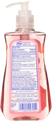Close-up of the Dial Pomegranate and Tangerine label emphasizing antibacterial protection.