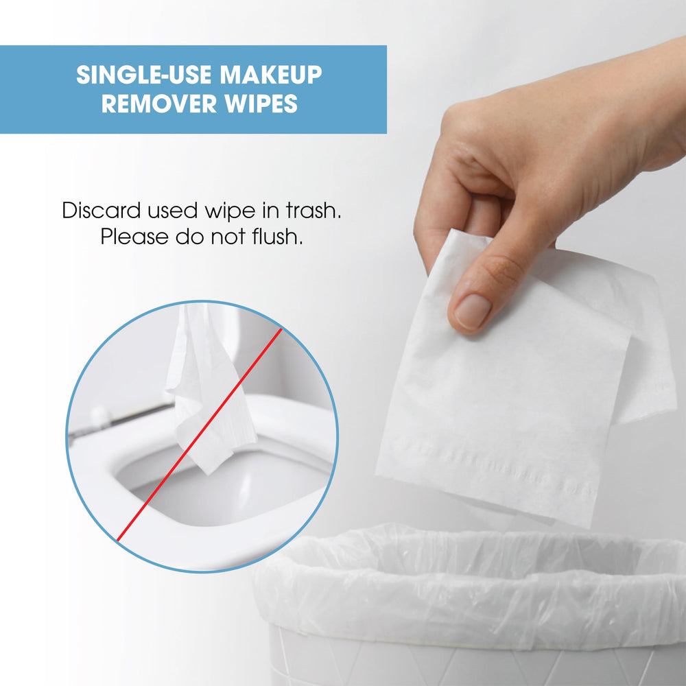 Diamond Wipes heavy makeup removal action demonstrated on wipe