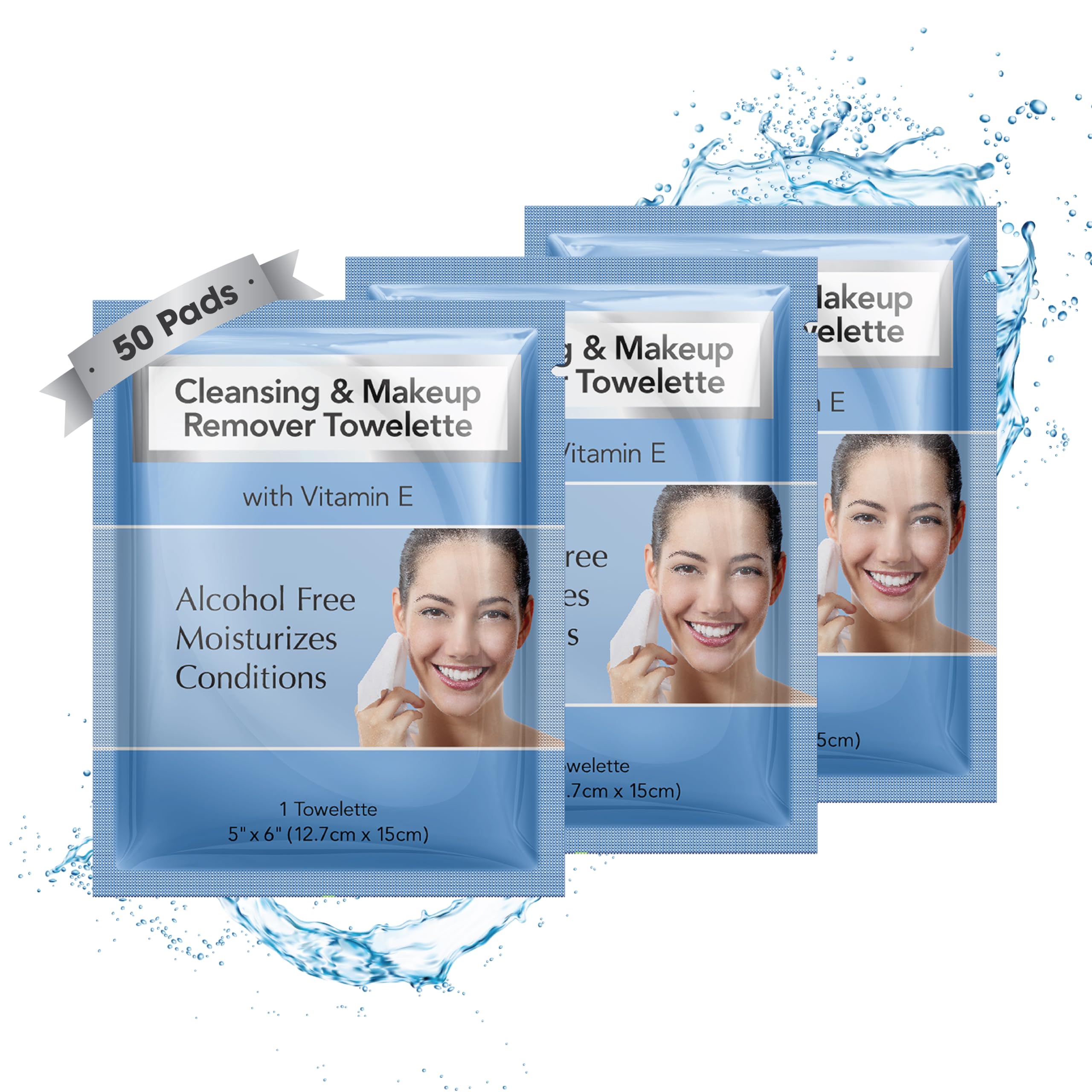 Diamond Wipes makeup remover wipe bottle close-up with gentle cleansing and vitamin E