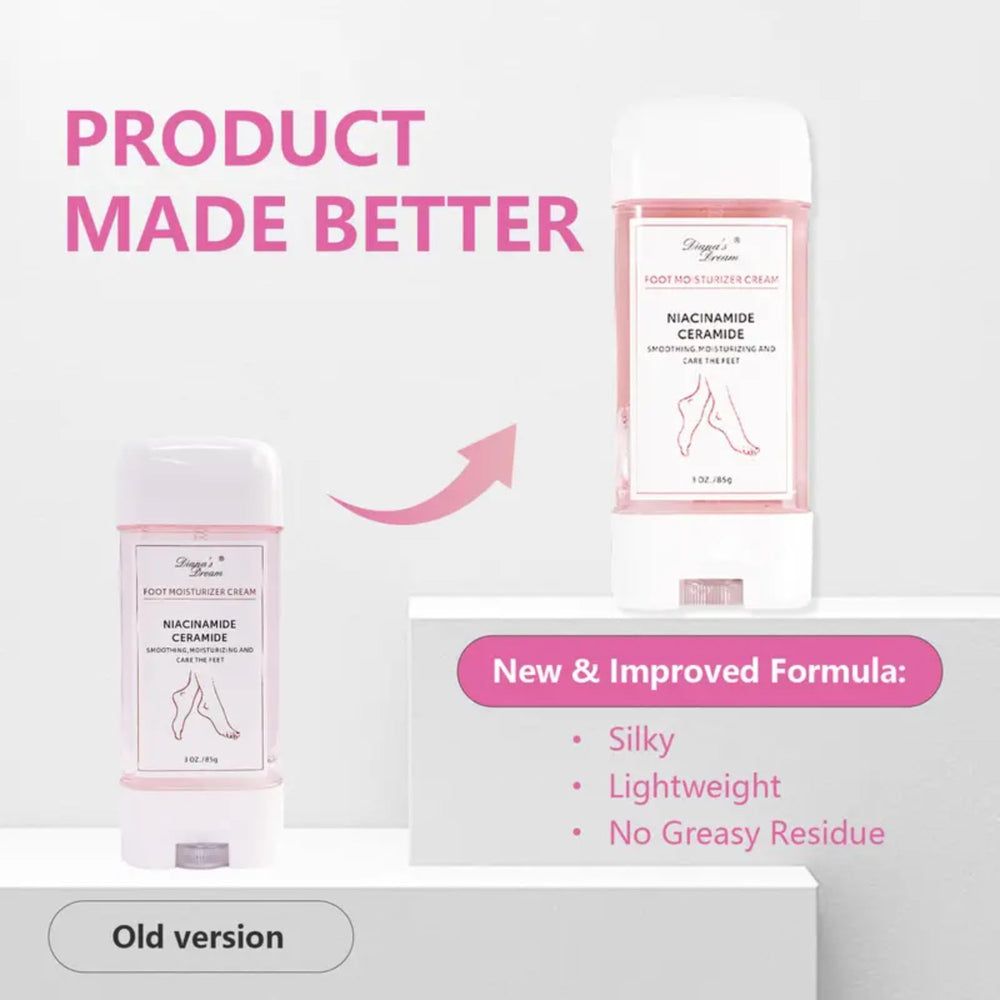 Diana's Dream cracked heels smoothing application on rough skin.