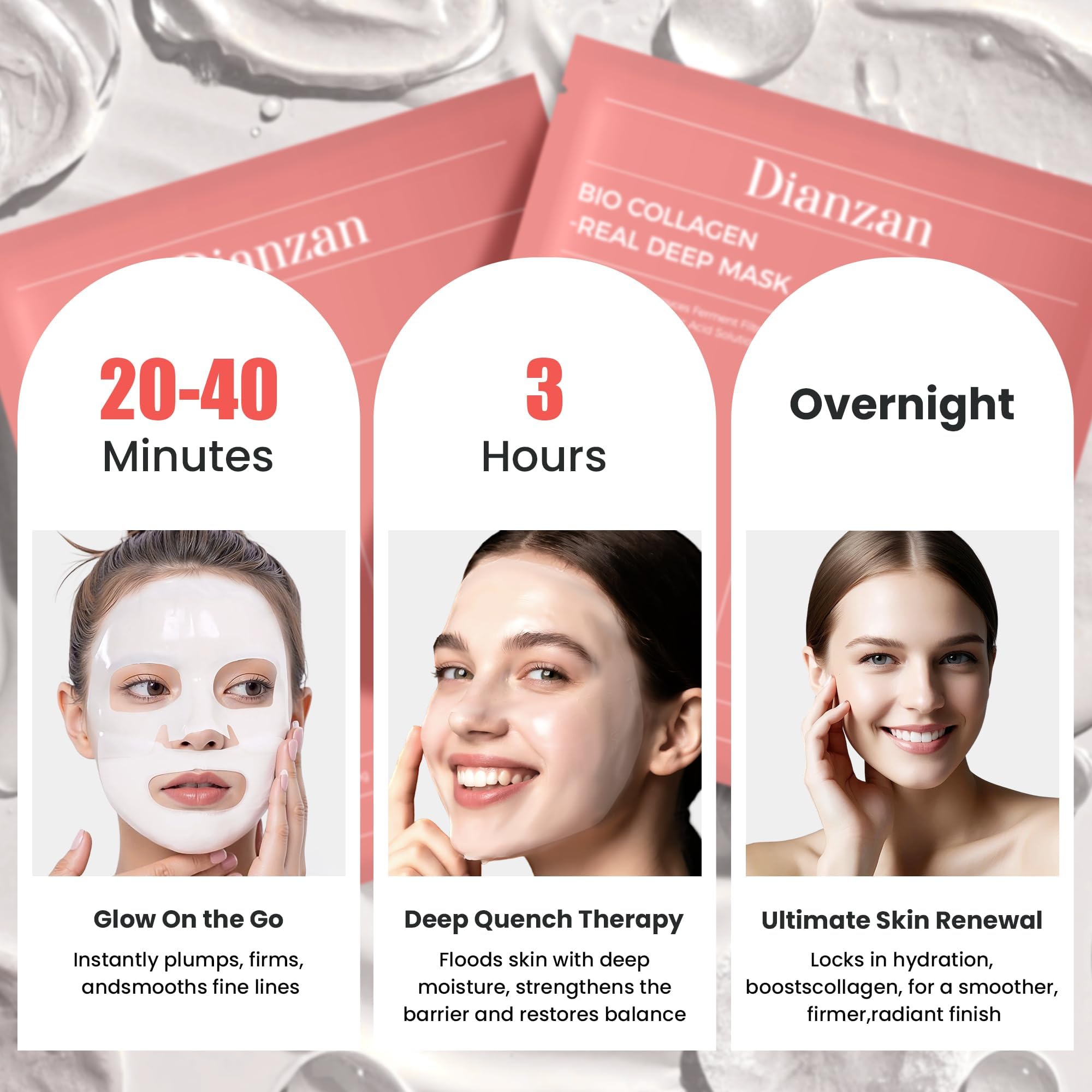 Dianzan texture shows pores and elasticity improvements after application