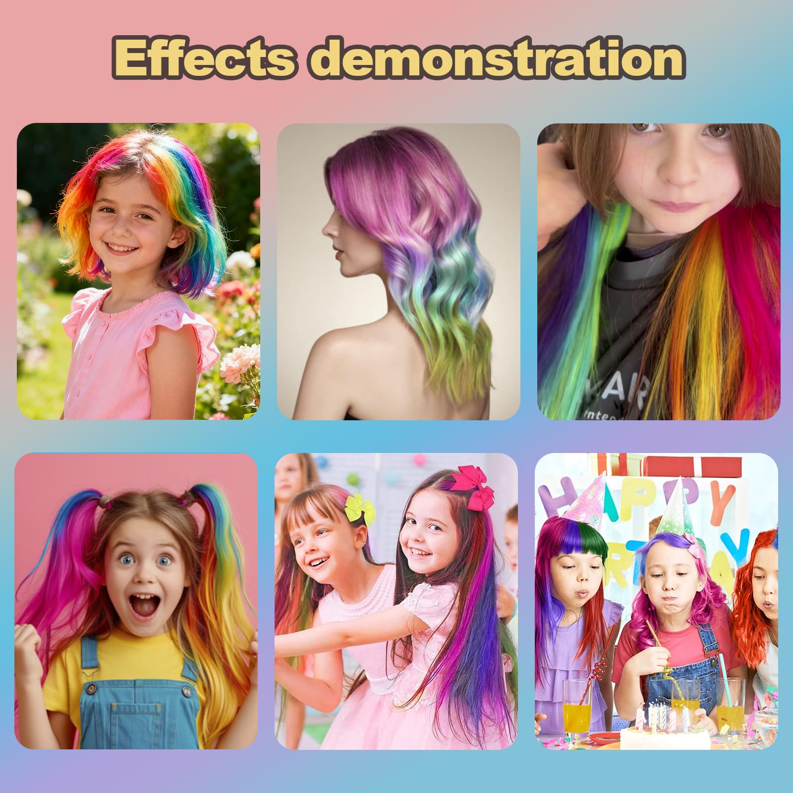 DICSINM temporary glitter hair color powder provides a washable color boost.