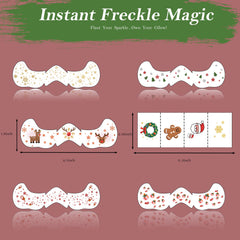 Diesetsr Christmas glitter face tattoos Christmas trees for playful seasonal charm