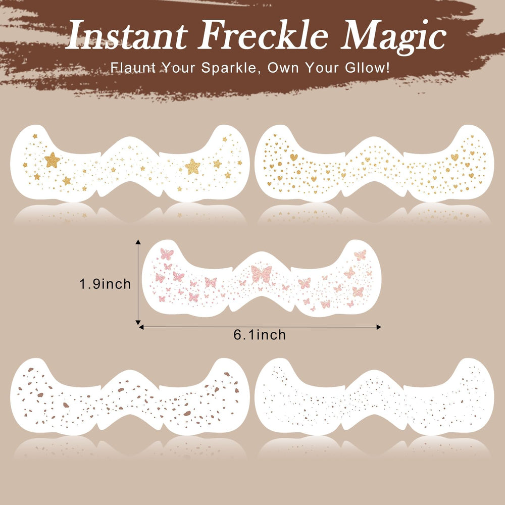Diesetsr Face Glitter Freckles Heart Sticker adds playful sparkle for parties.