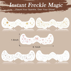 Diesetsr Face Glitter Freckles Heart Sticker adds playful sparkle for parties.