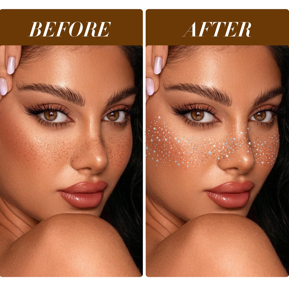 Diesetsr festival rave makeup – glitter patches spark creativity.