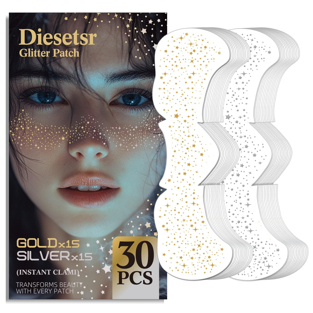 Diesetsr glitter freckles face tattoos pack for customizable festival looks.