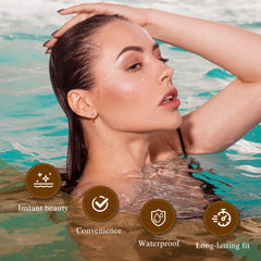 Diesetsr Waterproof rose gold sparkle freckles for all-day festival wear