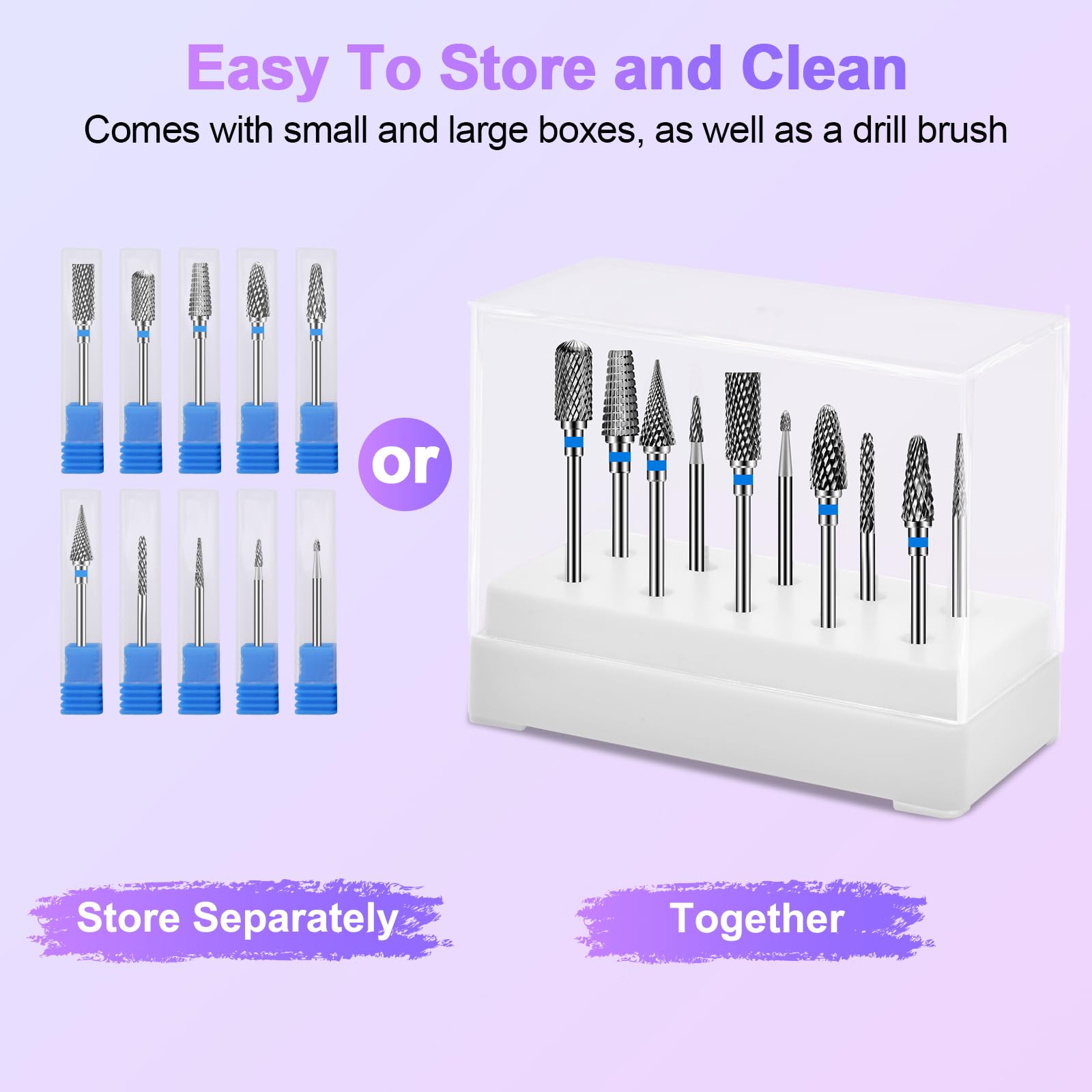 Diesisa long-lasting carbide bits ideal for home or spa nails.