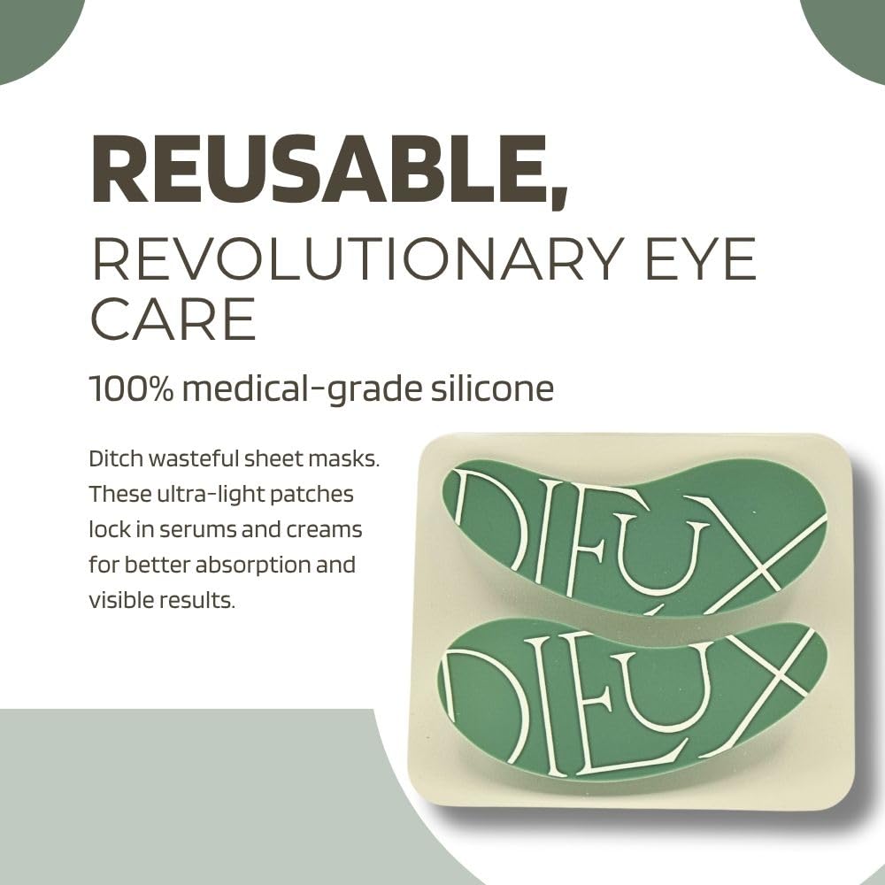 Dieux Forever Eye Mask on under-eye area demonstrates targeted hydration and puffiness reduction