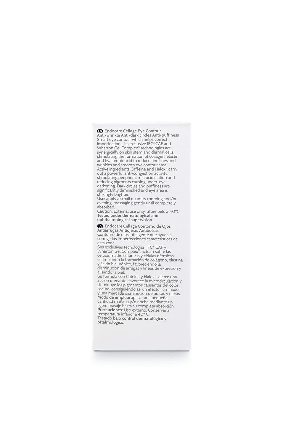 Difa Cooper Endocare Cellage Pro Eye Cream close-up highlighting delicate texture for sensitive skin.