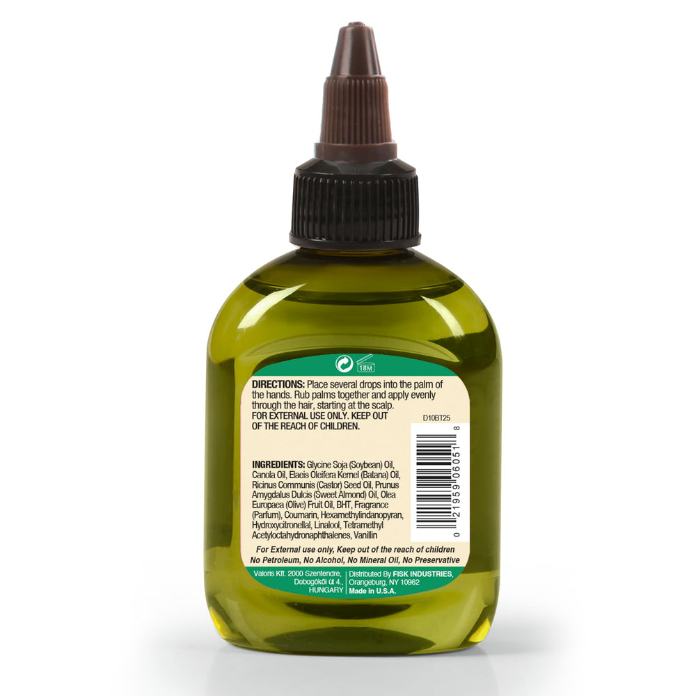 Difeel Batana Premium Hair Oil dispenser pump showing easy application for moisture restoration