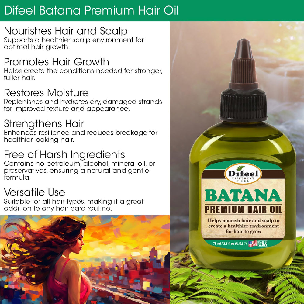 Difeel Batana Premium Hair Oil in hand during application for hydration