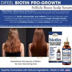 Difeel Biotin Follicle Boost application on scalp supports root vitality and nourishment.