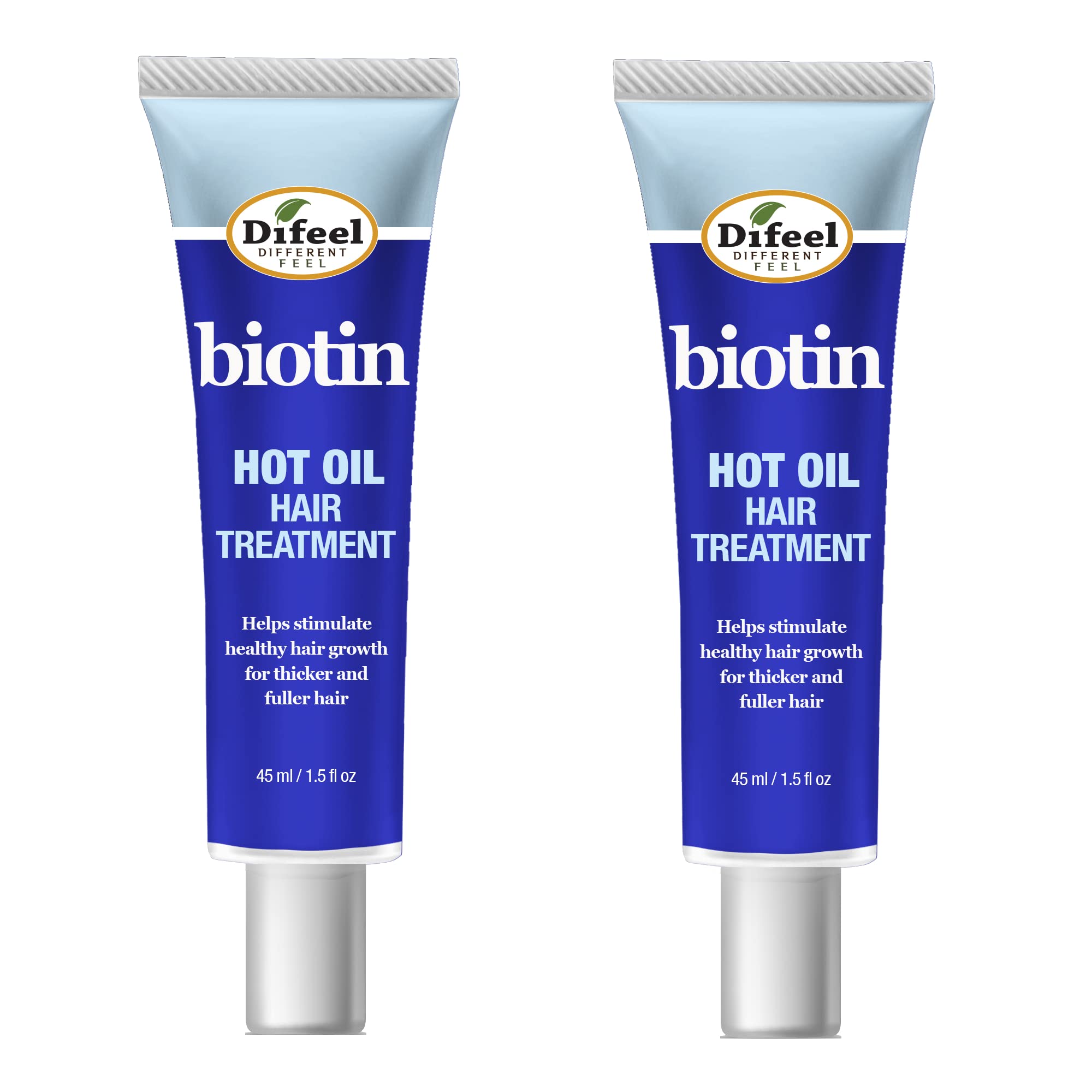 Difeel Biotin Hot Oil bottle poured for easy application and nourishment.