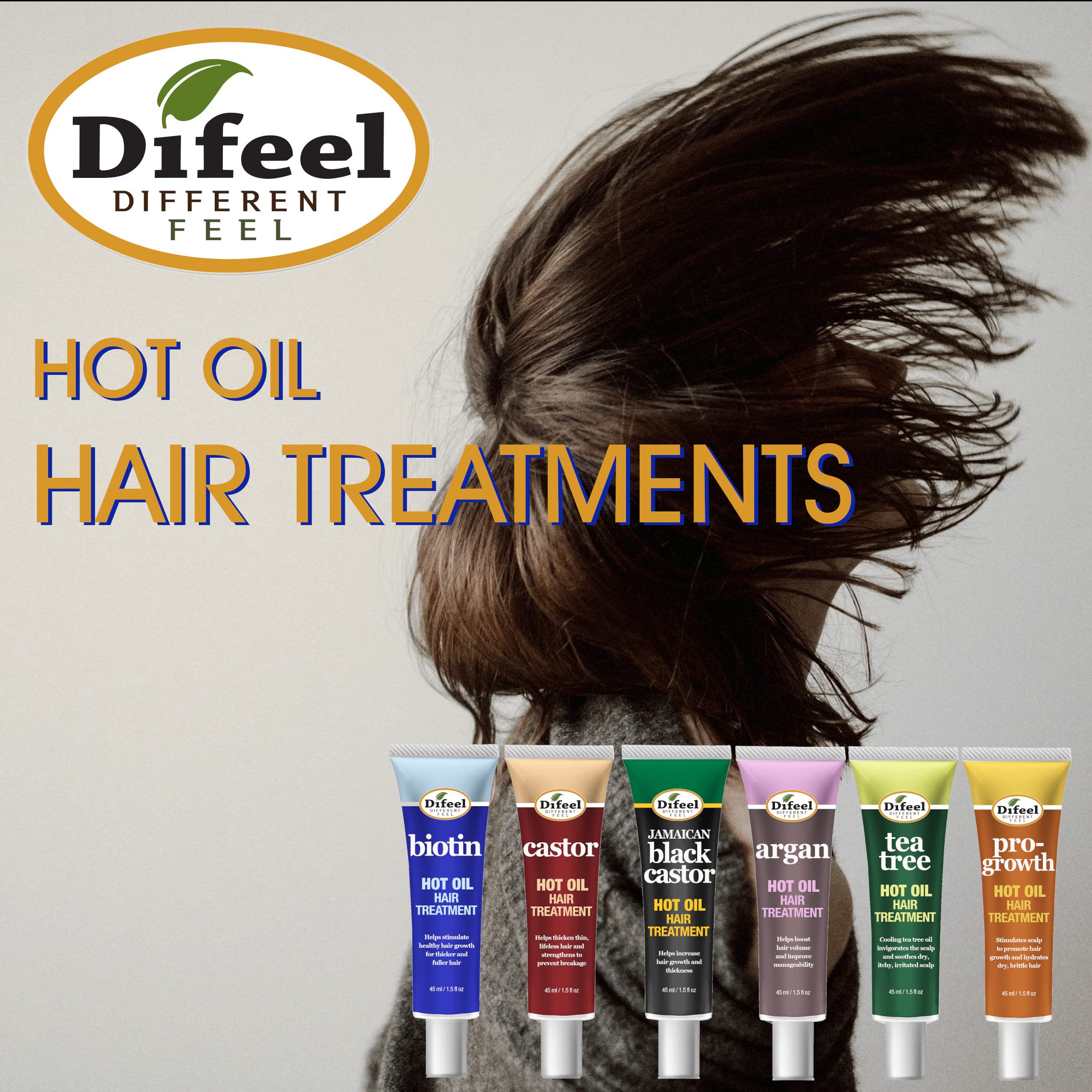 Difeel Biotin Hot Oil uses natural ingredients for clean hair care.