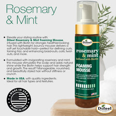 Difeel biotin-infused hair styling mousse boosts strength and manageability