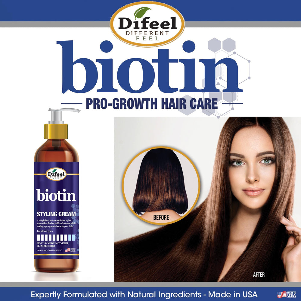 Difeel Biotin Styling Cream volume-definition highlights added body and lift
