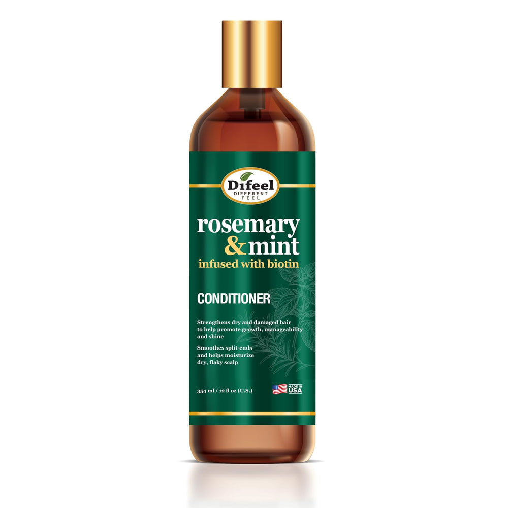 Difeel Elevated Rosemary Mint Conditioner bottle for daily scalp nourishment