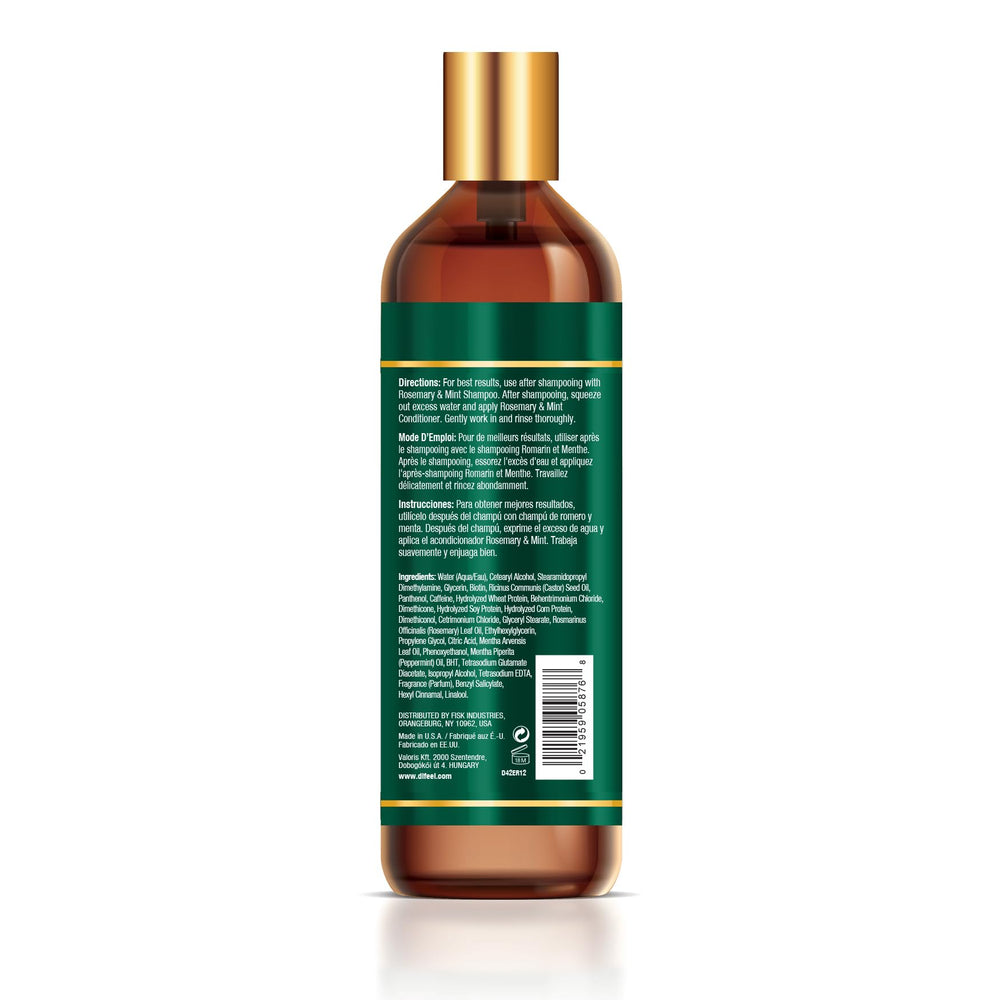 Difeel Elevated Rosemary Mint Conditioner label highlights clean formula