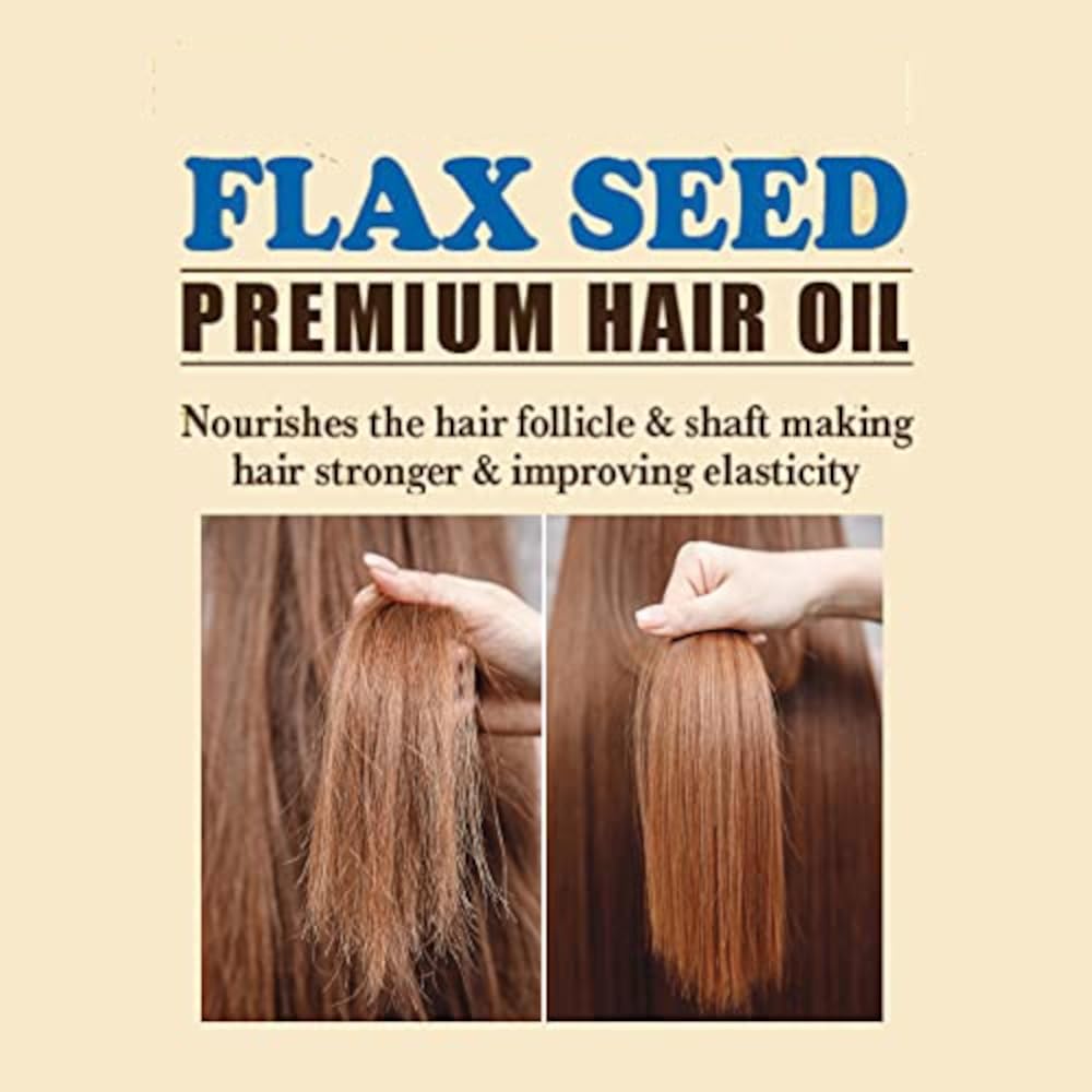 Difeel flax seed oil texture closeup reveals nourishing shine.