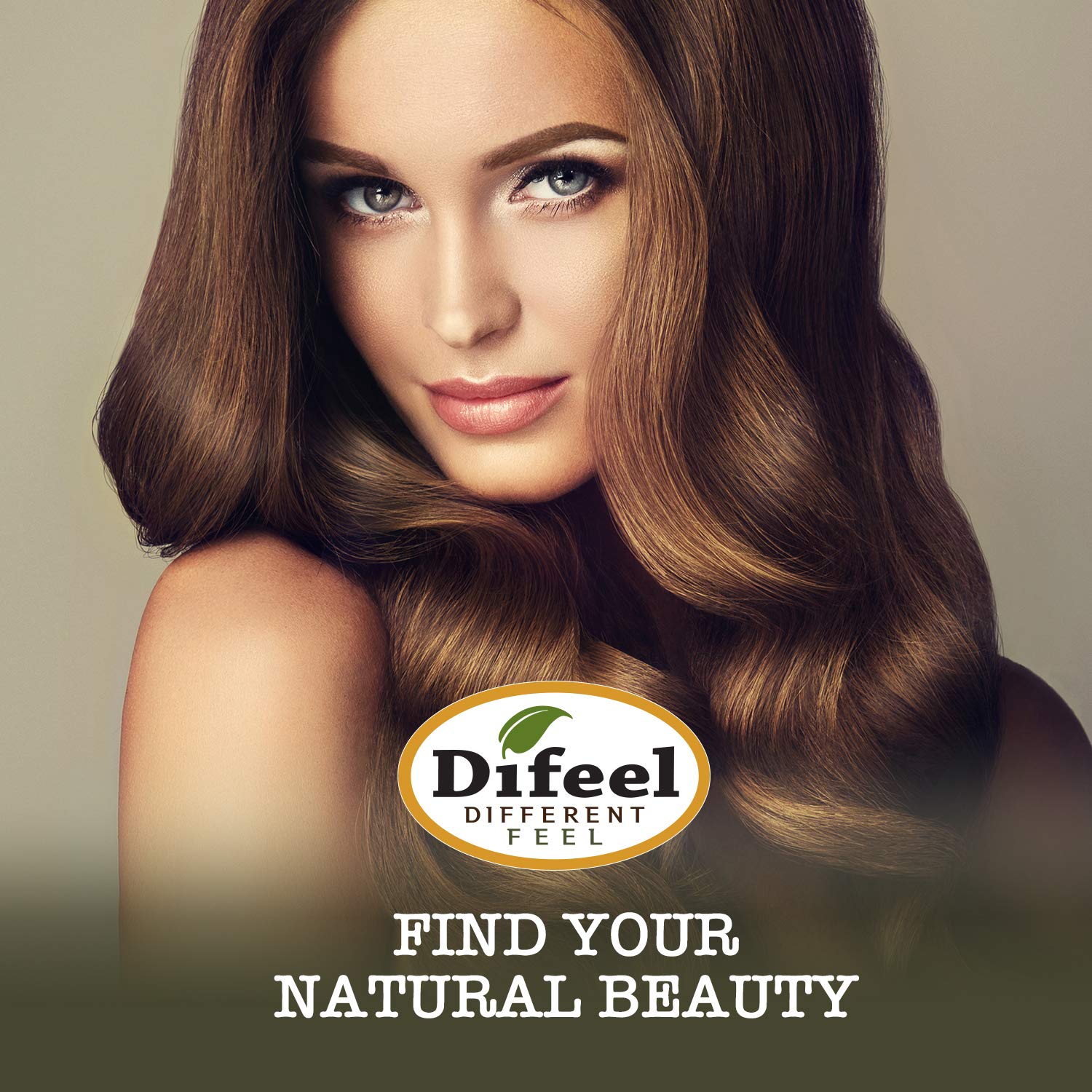 Difeel hair growth support visual usage suggests nightly routine or post-shower care.
