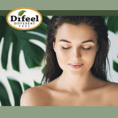 Difeel 8oz bottle on shelf highlighting convenient packaging for daily use.