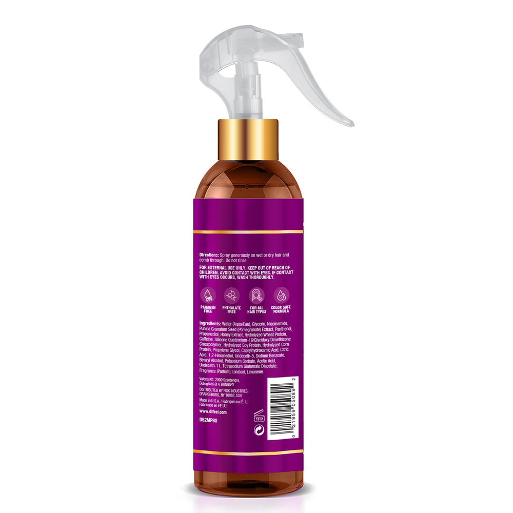 Difeel leave-in spray nozzle enables even application for all hair types