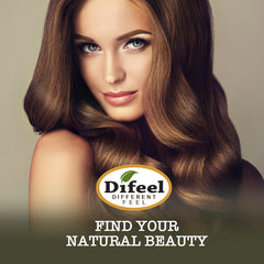 Pouring action of Difeel Coconut Hair Oil from bottle.