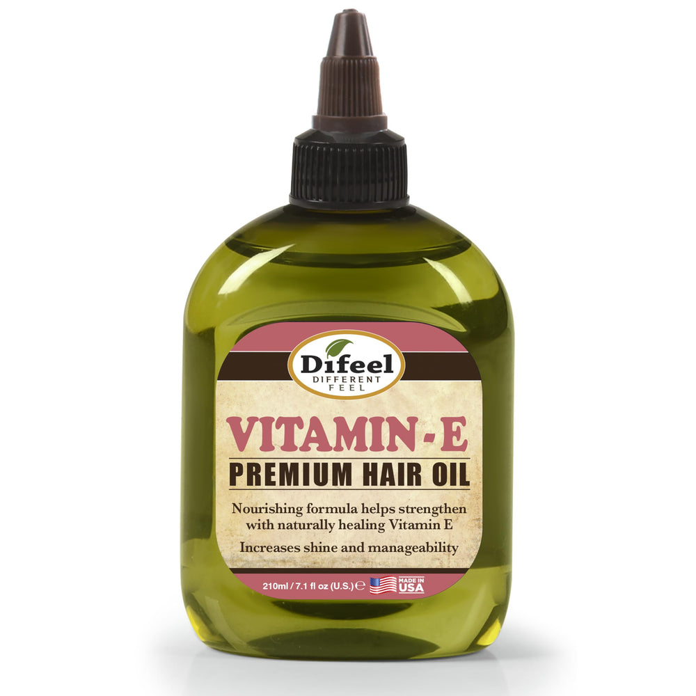 Difeel Premium Natural Hair Oil bottle nourishes scalp and hair