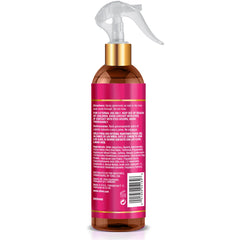 Difeel rice water leave-in spray label close up highlighting nourishing ingredients.