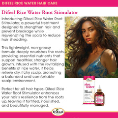 Difeel Rice Water Root Stimulator being massaged into the scalp for balanced care.