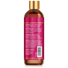 Difeel Rice Water Shampoo bottle back label; key ingredients and usage guidance.
