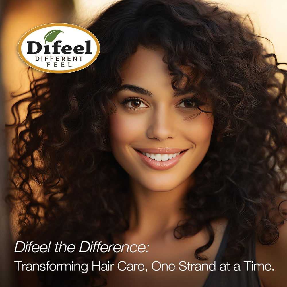 Difeel formula helps reduce frizz and mend split ends with conditioning action.