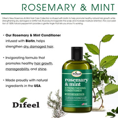 Difeel Gift box includes rosemary mint shampoo and conditioner.