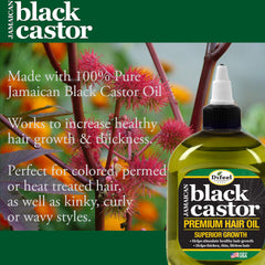 Difeel Superior Growth Jamaican Black Castor Oil dropper close-up for easy use.