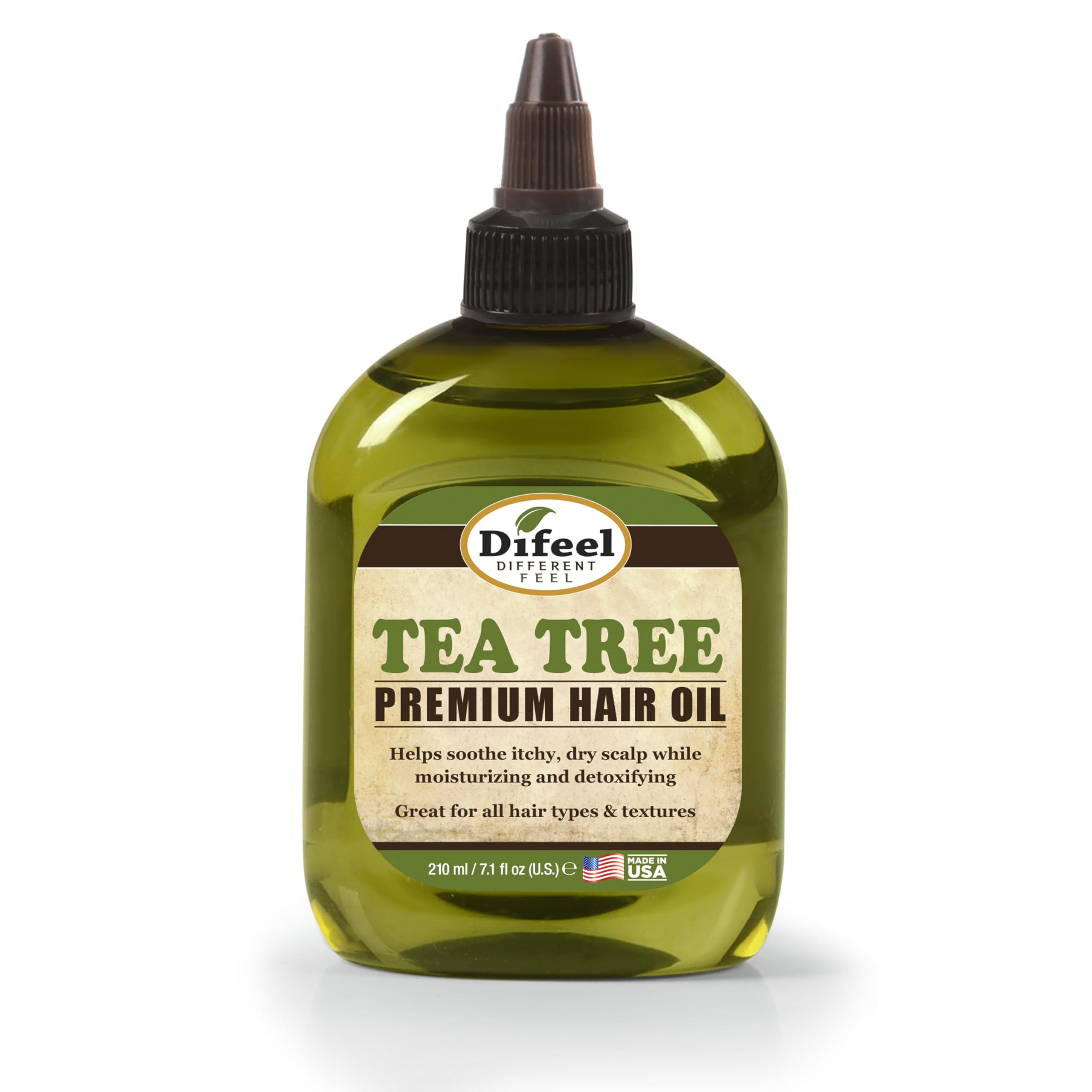 Difeel Tea Tree Oil 3-pack front view promotes versatile scalp care