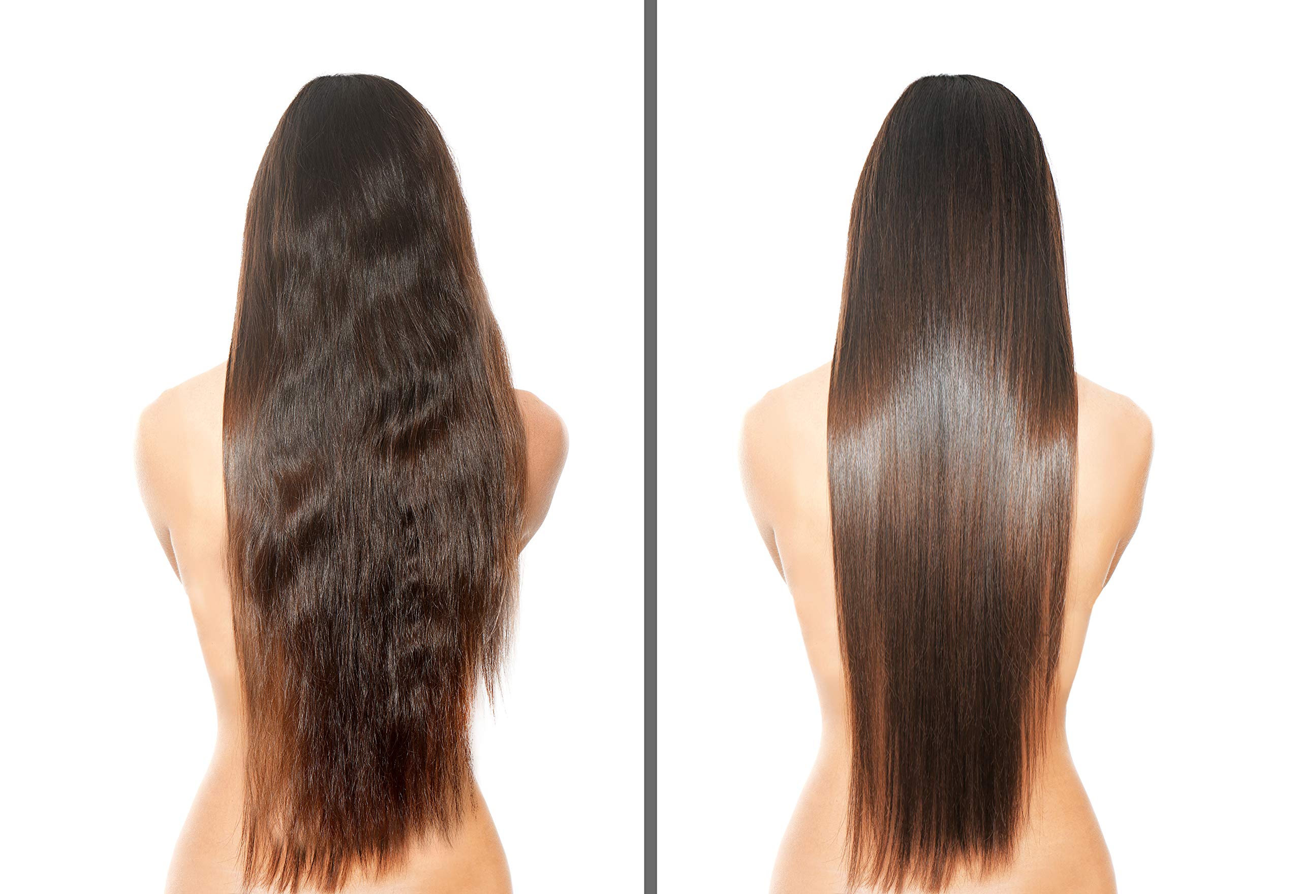 Difeel Vegan Keratin oil on hair delivers sleek, glossy shine
