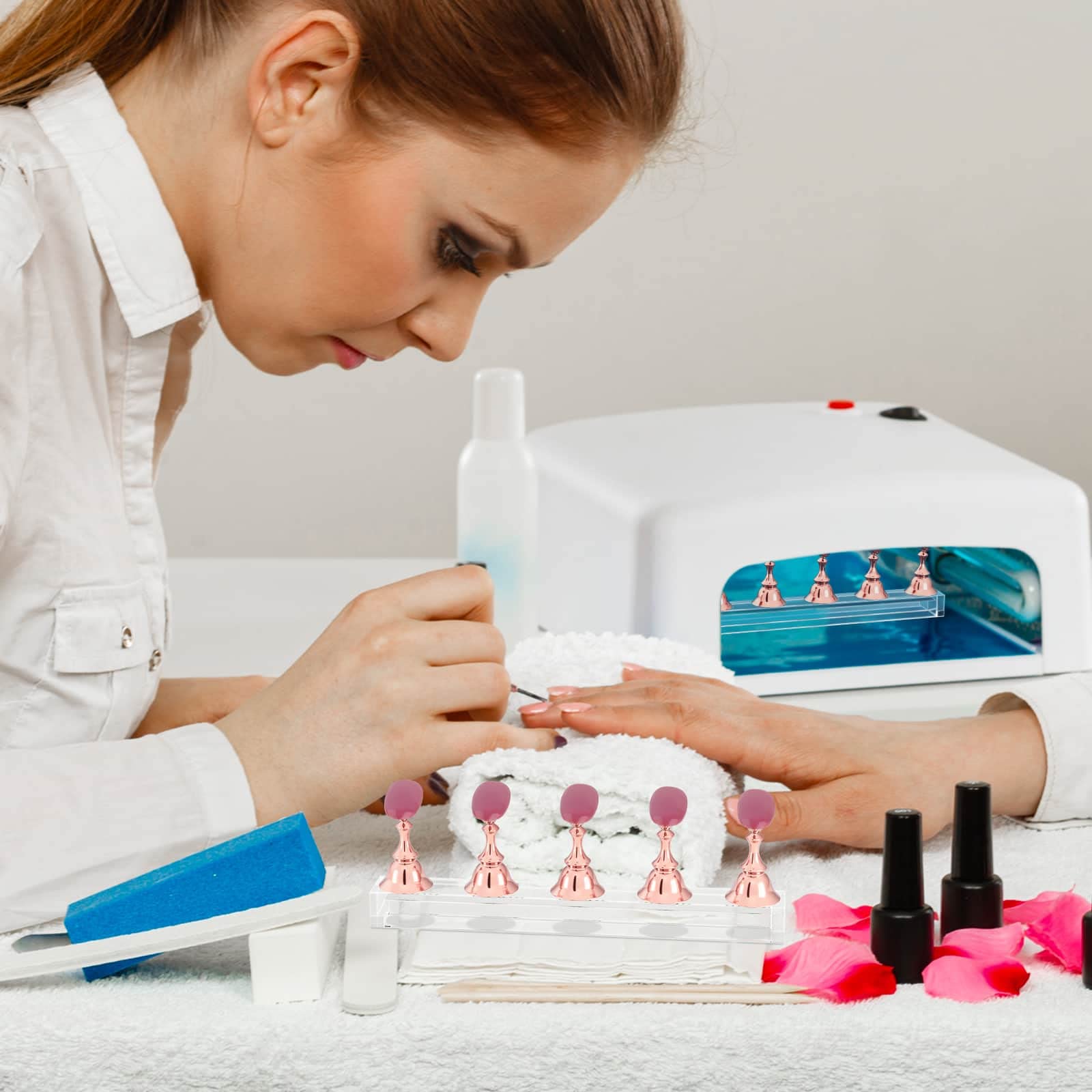 Difenni nail art practice holders arranged for beginners to build skills