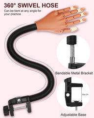 Difenni upgraded sturdy nail tips prevent nails from falling during practice.