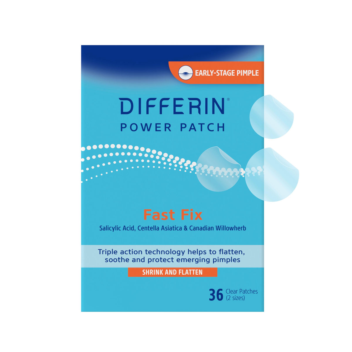 Differin Acne Patches packaging on display for convenient on-the-go use